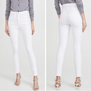 Madewell 10” High Rise White Skinny Jeans size 28